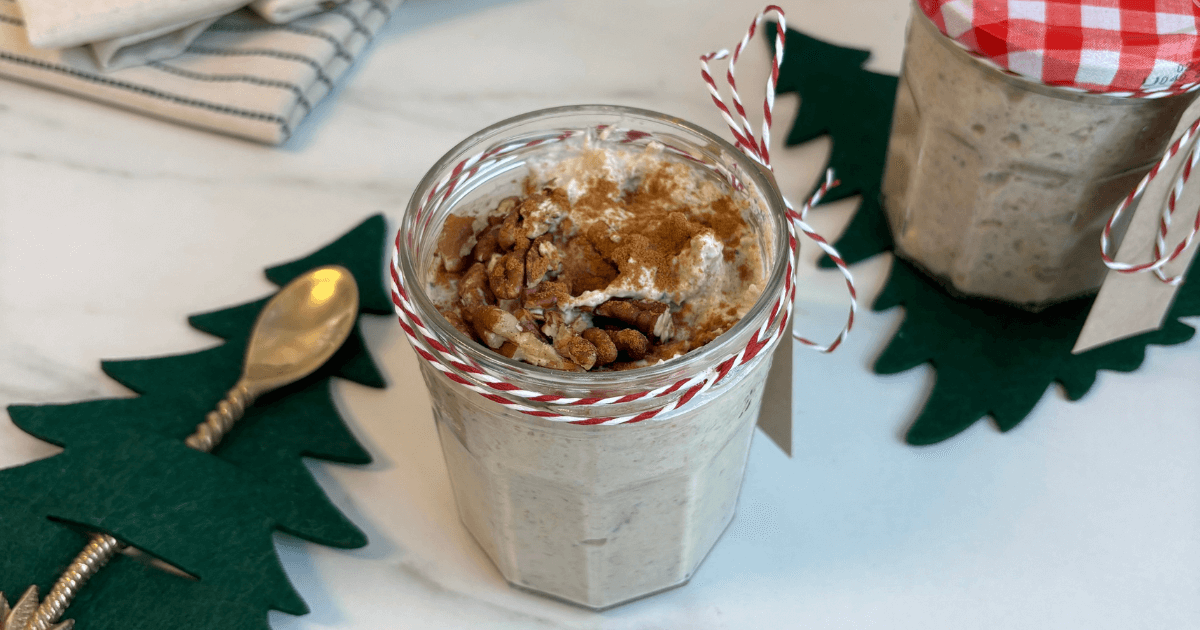 Ginger Nut Yoghurt Bowl topped with nuts and dried fruits