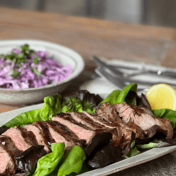 Steak, Salad & Purple Slaw