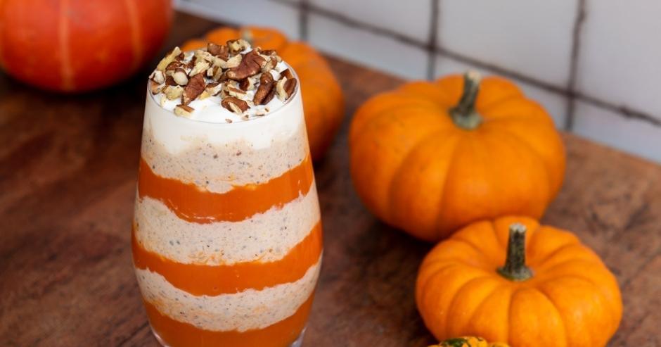 Layered pumpkin parfait