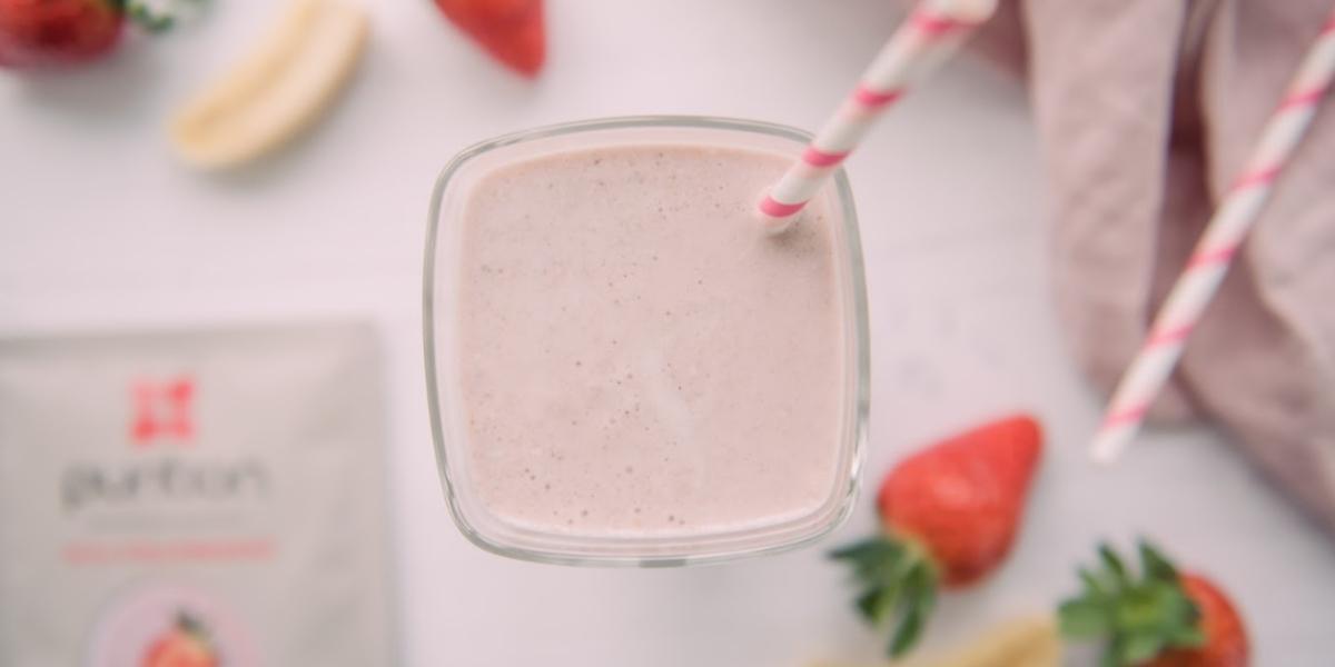 Super strawberry protein shake